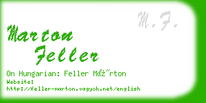 marton feller business card